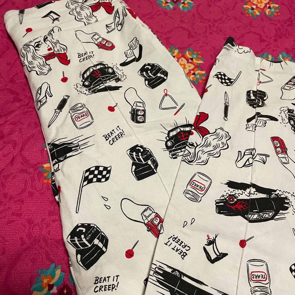 Pinup couture Laura Byrnes crybaby beat it creep trouser